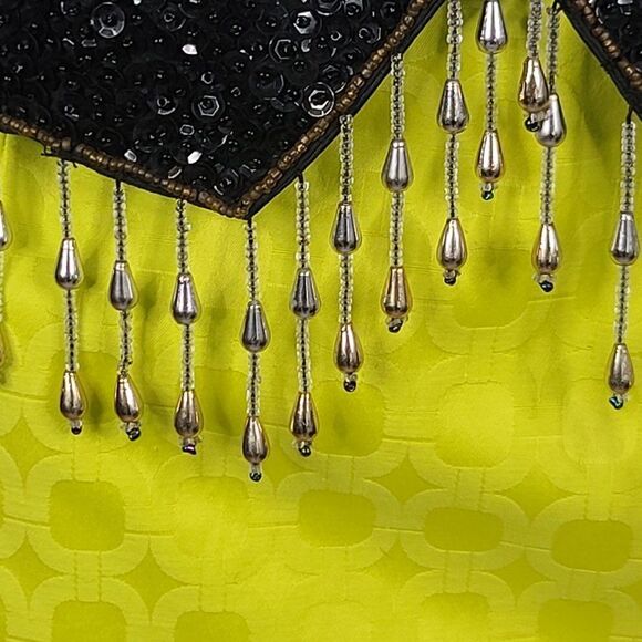 Vintage Sequin and Beaded Black Vest, Medium - Picture 3 of 5